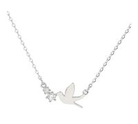 KUTCEK S925 Silver Minimalist Dove Pendant Necklace Unique Bird Design for Women Gift Elegant Summer Accessory