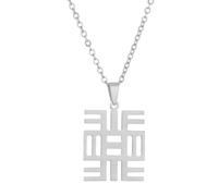 KUTCEK Stainless Steel African Tribal Symbol Pendant Necklace Cultural Heritage Couples Jewelry Gift Unisex for Men Women