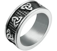 KUTCEK Viking Celtic Ring for Men Vintage Stainless Steel Band Norse Mythology Jewelry Gift