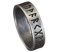 KUTCEK Viking Celtic Runes Stainless Steel Ring Unisex Couple Band Norse Pagan Symbol Jewelry Gift for Him Her