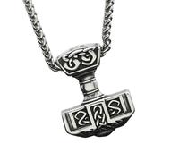 KUTCEK Viking Raven Necklace Titanium Steel Norse Talisman Pendant Mens Long Chain Nordic Mythology Jewelry Gift for Him