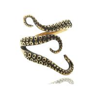 KUTCEK Vintage Titanium Steel Octopus Claw Design Ring for Men & Women Punk Exaggerated Hip Hop Street Ring Jewelry Gift