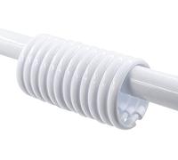 Kutesna 12 PCS White Plastic Shower Curtain Rings, Easy Snap Closure Shower Curtain Hooks