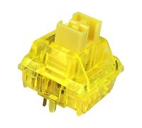kutethy Gateron Yellow Ink v2 Switches 5pin RGB Linear Switch for DIY Mechanical Keyboards (72PCS, Yellow Ink)