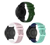 KUTEWEU 22mm Watchband for Huawei Watch GT3 46mm/ Watch 3 Pro Strap, Silicone Replacement Bands Wristband for Huawei Watch GT2 Pro/GT 2e/ GT 42mm/ GT2/ GS3 (Greenish Black+Pinkish White+Cyan)