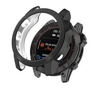 KUTEWEU Cover for Garmin Fenix 7X/Fenix 7X Solar, Ultra Slim Case Skin Pounch, Anti-scratch Clear TPU Lightweight Case Bumper Cover Shell for Garmin Fenix 6X/Fenix 6X Pro (Black)