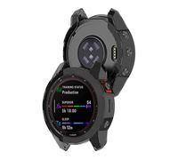KUTEWEU Cover for Garmin Fenix 7X/Fenix7X Solar, Ultra Slim Clear Case Skin Pounch, Anti-scratch TPU Lightweight Case Bumper Cover Shell for Garmin Fenix6X/Fenix 6X Pro/Fenix5X Sapphire (2 Pcs Black)