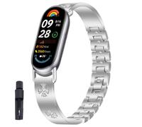 KUTEWEU Metal Strap Compatible with Xiaomi Band 8 9 10 Bracelet, Female Sport Watchband Replacement Wristband for Xiaomi Band 10/9/8 Smartwatch Accessories