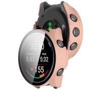 KUTEWEU Protective Case Compatible with Garmin Forerunner 570, Silicone Cover with Screen Protector Hard Replacement Cover for Garmin Forerunner 570 Smartwatch Accessories (2 Pieces Pink, 42mm)