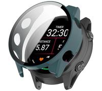 KUTEWEU Protective Case Compatible with Garmin Forerunner 570, Silicone Cover with Screen Protector Hard Replacement Cover for Garmin Forerunner 570 Smartwatch Accessories (Green, 47mm)