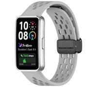 KUTEWEU Strap Compatible with Huawei Band 10 9 8 Watchband, Silicone Replacement Bands Magnetic Wristband for Huawei Band 10 9 8 Smartwatch Accessories (Gris)
