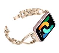 KUTEWEU Strap for Samsung Galaxy Fit3 SM-R390 for Women, Slim Crystal Bling Glitter Diamond Rhinestones Jewelry Metal Bracelet Sport Wristband Replacement Watch Strap for Galaxy Fit 3 (Or)