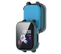 KUTEWEU Watch Protector Case Compatible with Xplora XGO3, PC Slim Case Shock Proof Cover Protective Bumper with Screen Protector Shell for Xplora XGO3 Smart Watch Accessories (2 Pcs Green)
