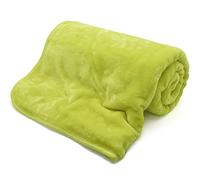 KUTEX, CHEERISH Extra Large Mink Faux Fur Throw 200cm x 240cm (King, Lime Green)