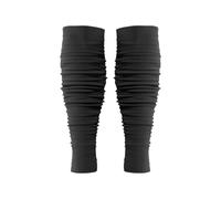 KUTFTBL Pre-Scrunched Football Leg Sleeves with Built-In Hidden Elastic Bands Performance Fabric Above or Below the Knee, Black, XL