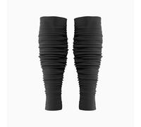 KUTFTBL Pre-Scrunched Leg Sleeves with Hidden Elastic Bands, Compression Support, Moisture-Wicking Fabric, Non-Visible Branding, Black, XL