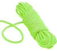 KuTi Kai All Purpose Rope 8 mm 10M - 32 Feet Length Strong Multifunctional Soft 100% Nylon Rope Natural Twisted Durable Long Ropes (Green)