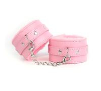 KuTi Kai Leather Wrist Brace, Adjustable Wrist Strap, Leather Bracelets, Leather Hand Cǔffs Wrist Support (Pink)