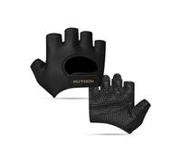 KUTOOK Gym Gloves Weight Lifting Men Women Training Fitness Breathable Anti-Slip Sport Workout Fingerless Protection Lightweight Summer Black S