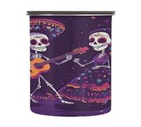 Kutsu Airtight Storage Container Mexican Skull Couple Stainless Steel Pantry Container for Kitchen, Airtight Seal Lid, Leak-Proof & Odorless, 30 oz