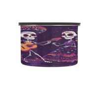 Kutsu Airtight Storage Container Mexican Skull Couple Stainless Steel Pantry Container for Kitchen, Airtight Seal Lid, Leak-Proof & Odorless, 17 oz