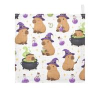 Kutsu Baby Washcloths 3 Pack Muslin Washcloths for Newborns Infants Toddler | Halloween Capybara Cotton Face Towels, Soft & Absorbent on Sensitive Skin