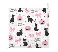 Kutsu Baby Washcloths 3 Pack Muslin Washcloths for Newborns Infants Toddler | Halloween Cat Cotton Face Towels, Soft & Absorbent on Sensitive Skin