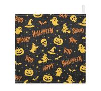 Kutsu Baby Washcloths 3 Pack Muslin Washcloths for Newborns Infants Toddler | Spooky Halloween Cotton Face Towels, Soft & Absorbent on Sensitive Skin