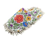 Kutsu Baroque Floral Mandala Mop Slippers for Floor Cleaning, Microfiber Cleaning Slippers for Women Men, L
