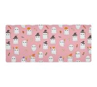 Kutsu Cartoon Ghosts Extended Gaming Mouse Pad, Large Mousepad with Non-Slip Rubber Base, Mouse Mat Desk Pad with Stitched Edges for Work Office Home, 31.5 x 15.7 in