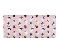 Kutsu Cartoon Ghosts Extended Gaming Mouse Pad, Large Mousepad with Non-Slip Rubber Base, Mouse Mat Desk Pad with Stitched Edges for Work Office Home, 31.5 x 15.7 in
