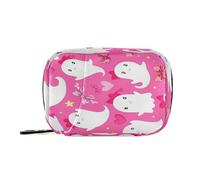 Kutsu Cartoon Ghosts Pill Box Portable Pill Case Travel Medicine Organizer for Fish Oil Vitamin Supplement