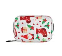 Kutsu Christmas Decor Pill Box Portable Pill Case Travel Medicine Organizer for Fish Oil Vitamin Supplement