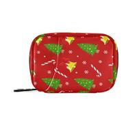 Kutsu Christmas Tree Pill Box Portable Pill Case Travel Medicine Organizer for Fish Oil Vitamin Supplement