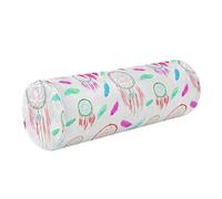 Kutsu Colorful Dreamcatchers Cervical Neck Roll Pillow for Sleeping, Memory Foam Cylinder Neck Roll Pillow with Washable Cover, Neck Support