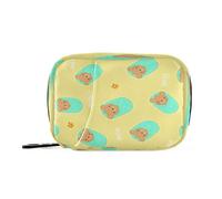 Kutsu Cute Bears Pill Box Portable Pill Case Travel Medicine Organizer for Fish Oil Vitamin Supplement