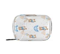 Kutsu Cute Bears Pill Box Portable Pill Case Travel Medicine Organizer for Fish Oil Vitamin Supplement