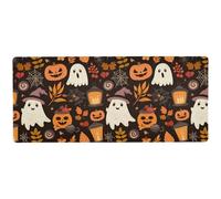 Kutsu Cute Ghosts Extended Gaming Mouse Pad, Large Mousepad with Non-Slip Rubber Base, Mouse Mat Desk Pad with Stitched Edges for Work Office Home, 31.5 x 15.7 in