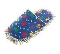 Kutsu Dog Paw Star Mop Slippers for Floor Cleaning, Microfiber Cleaning Slippers for Women Men, M