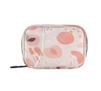 Kutsu Doodle Peach Pill Box Portable Pill Case Travel Medicine Organizer for Fish Oil Vitamin Supplement