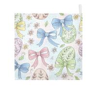Kutsu Easter Eggs with Bow Baby Washcloths 3 Pack Muslin Washcloths for Newborns Infants Toddlers, Cotton Face Towels, Soft & Absorbent on Sensitive Skin