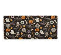 Kutsu Extended Gaming Mouse Pad Large Mousepad with Non-Slip Rubber Base | Halloween Cookie Mouse Mat Desk Pad with Stitched Edges for Work Office Home, 31.5 x 11.8 in