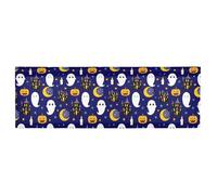 Kutsu Ghosts Haunted House Curtain Valance, 1 Panel Short Window Curtain Valance, Top Rod Pocket for Kitchen/Living Room, 54" x 18"