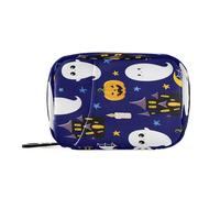 Kutsu Ghosts Haunted House Pill Box Portable Pill Case Travel Medicine Organizer for Fish Oil Vitamin Supplement