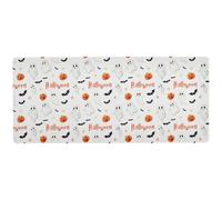 Kutsu Ghosts Pumpkins Extended Gaming Mouse Pad, Large Mousepad with Non-Slip Rubber Base, Mouse Mat Desk Pad with Stitched Edges for Work Office Home, 31.5 x 15.7 in