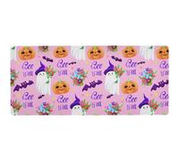 Kutsu Ghosts Pumpkins Extended Gaming Mouse Pad, Large Mousepad with Non-Slip Rubber Base, Mouse Mat Desk Pad with Stitched Edges for Work Office Home, 31.5 x 11.8 in