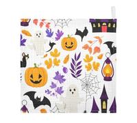 Kutsu Halloween Elements Baby Washcloths 5 Pack Muslin Washcloths for Newborns Infants Toddlers, Cotton Face Towels, Soft & Absorbent on Sensitive Skin