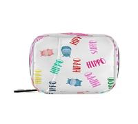 Kutsu Hippos Word Pill Box Portable Pill Case Travel Medicine Organizer for Fish Oil Vitamin Supplement
