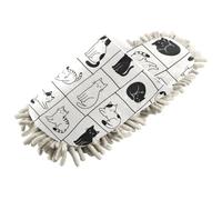 Kutsu Line Cats Mop Slippers for Floor Cleaning | Microfiber Cleaning Slippers for Women Men, M