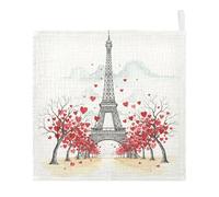 Kutsu Paris Tower Baby Washcloths 5 Pack Muslin Washcloths for Newborns Infants Toddlers, Cotton Face Towels, Soft & Absorbent on Sensitive Skin